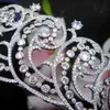 Gözyaşı 3A Zirkon Prenses Taç Düğün Tiara Kafa Gelin Saç Aksesuarları Takı Tiaras ve Taçlar Diademe Wigo1424