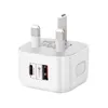 Nyanlända EU US UK QC3.0 Hot Sälj Universal USB + PD 20W Väggladdare Portabel Mobiltelefon Snabb Laddare till iPhone 13 12 11 Pro Max med Retail Box