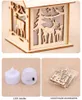 Luz de vela, casa de madera de Navidad, cabaña de troncos de Navidad, Kit para manualidades de madera, rompecabezas, juguete, decoraciones navideñas para el hogar, regalo