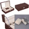8 Slot Watch Box PU Leather Box Jewelry Case Storage Organizer Space Saving8232667
