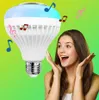 E27 SMART LED Light RGB Wireless Bluetooth -högtalare Lampmusik Spela Dimble 12W Music Player Audio med 24 Keys Remote Control