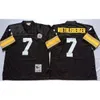 Maglia vintage Pittsburgh 7 Ben Roethlisberger Steeler 95 Greg Lloyd 84 Antonio Brown 86 Hines Ward 88 Lynn Swann Top maglie da calcio