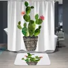 Rideaux de douche coloré tulipe lotus fleur rideau animal plante salle de bain décor maison baignoire imperméable polyester set1