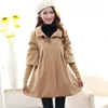 Maternity Clothes Coat Autumn Winter Loose Maternity Clothing Jacket Trench Pregnant Women Outerwear Woolen Maternity Long Coat LJ201118