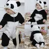 Pudcoco 1 шт. Милый новорожденный ребёнок девочка девочки теплая зима Panda животное с капюшоном общая уютная ползунка одежда 0-3Y 201028