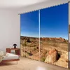 커튼 커튼 사막 커튼 인쇄 거실 사무실 침실 코르티나 Rideaux 맞춤형 크기 1을위한 고급 정전 3D 창.