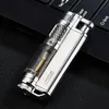 Visible Gas Window Torch Cigar Lighter Jet Butane Metal Turbo Lighter Portable Spray Gun 1300 C Windproof Pipe Gadgets For Men