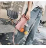 Желе пакет ПВХ Материал дамы мешок плеча Мода Строчка площади сумка Light Простой Сумка