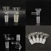 DHL 14mm 18mm Mâle Verre Bol Pièces Narguilé 3 Styles Poignée Ronde Entonnoir Joint Filtre Adaptateur Fumer Tube Pour Eau Bong Dab Rigs