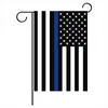 US Flags Party Decoration Thin Blue Line Flag Drapeau noir blanc et bleu American Flag Garden Flag 30 * 45cm