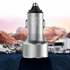 High Speed 31A Dual USB Ports Type c PD Chargers Metal Alloy LED Display Car Charger For xiaomi huawei IP 12 13 Samsung Tablet PC7586628