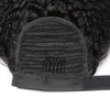 HOOk Loop Ponytails Kinky Straight Brazilian Peruvian Virgin Human Hair 824inch Yaki Natural Color Indian Human Hair 100g Hair 9273057