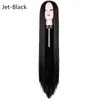 Parrucca cosplay sintetica resistente al calore 100 cm/40" lungo rettilineo costume carnevale di Halloween capelli bianchi da donna per salone di feste