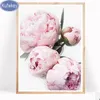 Kufwkey Diamond Paint Squareround Picture Peonies Diamond Painting Mosaic Rhinestone Embroidery Pink Flowers Wall Decor7712048