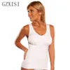 GZXISI Camisola Sem Fio Regata Feminina Modeladora Corporal Sutiã Colete Camisola Almofadas Removíveis Emagrecimento Modelador Cintura Espartilho 201222