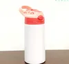 DIY Sublimation 12 Unzen Gewäufer Flasche definitiv gerade Tumbler Edelstahl Sippy Cup 350ml Strohbecher Gute Qualität für Kinder