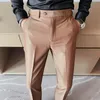 Erkek Pantolon Sonbahar Kış İş Rahat Kore Ince Örgün Elbise Erkekler Için İngiliz Ofis 5 Katı Renk Erkek Pantolon