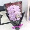 Jarown Artificial Soap Flower Rose Bouquet Presentväskor Valentins dag födelsedagspresent Julbröllop Hemdekorblomma Flores276V