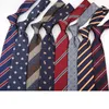 Novos homens 8cm listrado impresso laços de luxo ternos clássicos gravata para homens vestido de casamento festa camisa de negócios gravatas Cravat