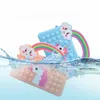 Nouveau Fidget Toys sac à dos porte-monnaie Simple fossette décompression Anti-Stress jouets à presser pour enfant