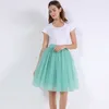 Party Train Puffy 5Layer 60CM Fashion Women Tulle Skirt Tutu Wedding Bridal Bridesmaid Overskirt Petticoat ita Saia 220226