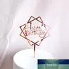 Acryl Rose Gold English Tort Birthday Topper Dekorowanie Dekoracja Dekoracja Dekoracja na baby shower 7250332