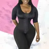 Kadın Şekillendirme Tam Vücut Şekillendirici Uzun Kollu Kadın Yüksek Sıkıştırma Shapewear Karın Kontrol Cincher Doğum Sonrası Iç Çamaşırı Fajas Colombianas S