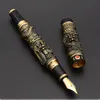 Jinhao Classic Metal Dragon Relief Trim Medium NIB Fountain Pen School Student Office Prezenty Prezenty Pigieniarnie 4758123