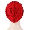 Złote Pearl Beaded Women's India Hat Muzułmański turban islamski nakrycia głowy Frezing Braid Tail Chemo Beanie Salia Hidżab Rak Wrap CA3458