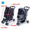 Utomhus husdjur barnvagn för bilhund fällbar säker transparent vind regnskydd täcker pvc regntäcke för husdjur baby vagn jogger lj22810281