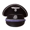 WWII leger elite infanterie Duitse officier wol hoed vizier cap zilver koord veld