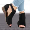 Plus Size 36-43 Sandálias Cunhas Sapatos Para Mulheres Saltos Sandalias Mujer Verão Verão Womens Zapatos de Hombre