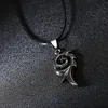 Vintage Flame Stainless Steel Fashion Short Necklace Pendant Choker for Men Birthday Gift Black Color