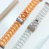 Pour Apple Watch Deluxe Clear Transparent Bande de montre Sangle Résine Résine Montre Montre-bracelet 38mm 40mm 42mm 42mm Prix usine