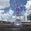 2022 nouveau 8 pouces dab plate-forme pétrolière fab oeuf verre tuyau d'eau recycleur pomme de douche bong capiteux verres violet s art avec bol de 14mm