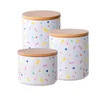 Ceramic Storage Jar Colorful Dampproof Storage Bottles Kitchen Ceramic Seal Pot Cereal Coffee Seasoning Tank With Cover