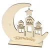Decorazioni in legno Musulmano islamico Eid Mubarak Ramadan Ornamento per la casa Creativo Hollow Moon Star Sheep Decorazione per feste Festival Evento Favore