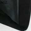 NSZ Women Black Sleeveless Blazer Jacket Elegant Vest Crop Top Waistcoat Business Tank Top Fall Fashion 201031
