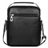 Alena Culian Casual Leather Mens Business Messenger Bag Zipper Hasp Design Open Handbags For Men Black Flap Shoulder Bags Y201224