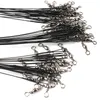 100 teile/los Anti Biss Stahl Angelschnur Stahldraht Vorfach Mit Drehgelenk Fisch Zubehör Bleikern Leine FishingWire 12 CM-45 CM