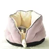 Varm Bed Nest Pet Sofas House Encircled Kennel Soft Cotton Fleece Blanket för hundkattvalp fyra årstider med 201223