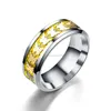 Stainless Steel gold Sequin Butterfly Ring Engagement Wedding Rings Fashion Jewelry for women men will and sandy gift