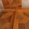 Teak Burma Wood Parting Паркетный пол Мебель Коврики Роскошное Art Deco Деревянные Домохозяйственные Обои Декор Сплошные плитки Облицовка Закрытые Лакированные Мозаики Гладкие