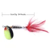 Ny! Fiske Spinner Tackle Spoone 6.3g6 # Krokar Sked Lures Fiske Metallsked Treble Feather Hook 20PCS / Lot (SP021) Gratis frakt