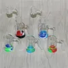 14mm 18mm Male smoking Glass Ash Catcher with colors silicone containers straight silicon bong water oil rig for smoke pipes