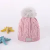 2020 vinter stickad riktig päls hatt kvinnor tjockna mössor med 15cm äkta räv päls päls pompoms varm keps snapback pompon beanie hattar