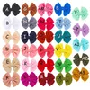 Bulk 60pc Lot Girls 45 Fabric Solid Hair Bow Fandskids Cabelo Arbilhas elásticas Bandas de cabeça Nylon Banda de cabeça Acessórios para cabelos 334a