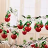 Beatiful Crystal Red Cherry Apple Tree Figures Crafts Fengshui Ornament Home Decoration Christmas New Year Gifts Y2009039801889