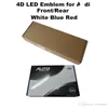 4D Car Badges LED Lights White Blue Red Emblem Front Rear Logo Light Auto Accessories 18cm 27 5cm 28 8cm277n