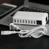 8-poort Multi-Port Wall Charger 60W MAX 8A met QC-poort 18W Smart LCD-display Desktop Laadstation voor Telefoon Tabletten iPad Express